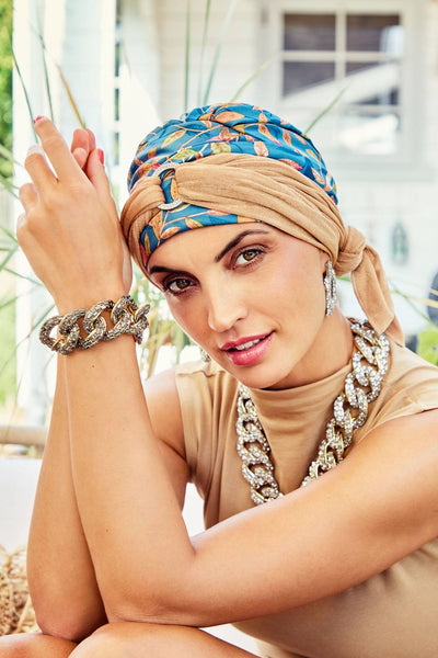 Sienna - Turbante con nastro lungo rimovibile - 3036-0866