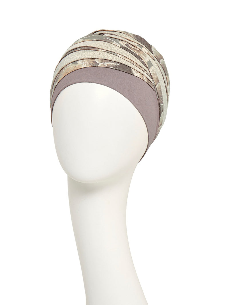 Turban Shanti - Turban in Viscose of Bamboo - patterned 1331-0624