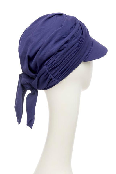 Briana - Cappello con nastri in viscosa di bambù - blu 1577-0255