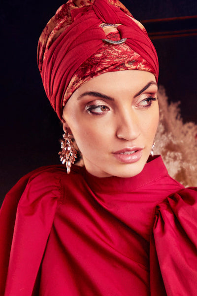 Sienna - Turbante con nastro lungo rimovibile - 3036-0828